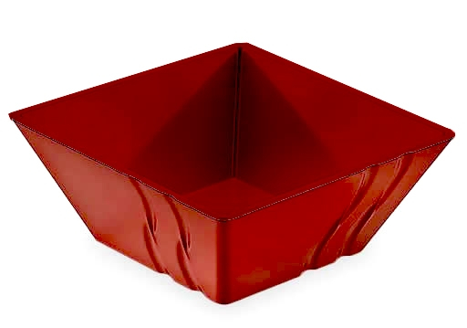 RAKI LUXOR Bol patrat melamina, 30x30xh12,5cm, 6780ml, rosu [1]