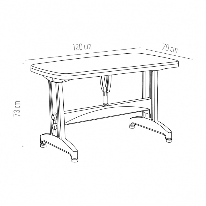 RAKI Masa ovala plastic, 120x70xh73cm, verde [2]