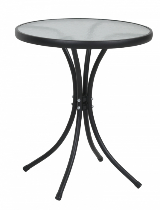 RAKI Masa rotunda bistro 60xh70cm cu blat sticla (HYS-033A) [1]