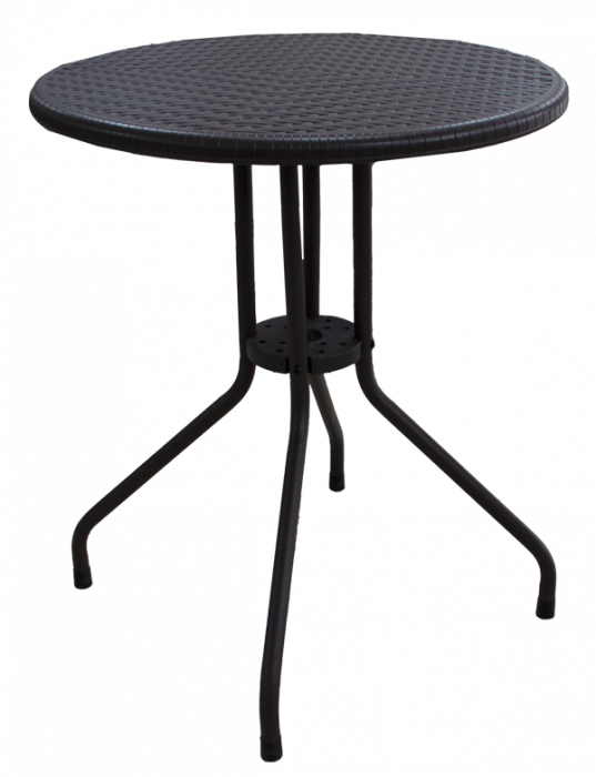 RAKI Masa rotunda pentru balcon terasa D60xh74cm poliratan maro [1]