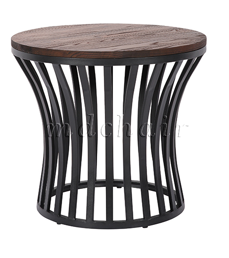 RAKI Masuta cafea din metal si lemn 56xh51cm [1]