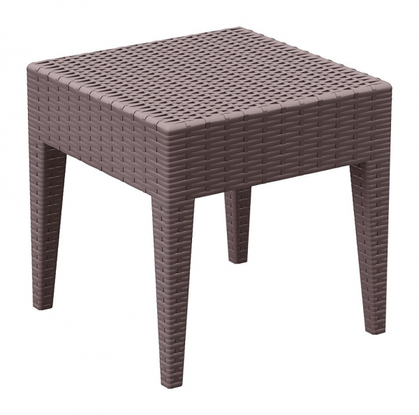 RAKI MIAMI Masa pentru sezlong din ratan sintetic 45x45xh45cm maro [1]