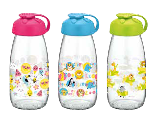 RAKI MILKY Sticla pentru copii cu decor 250ml, din sticla, diferite decoruri si culori [2]