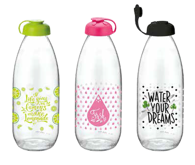 RAKI MILKY Sticla pentru lapte cu decor 1l, din sticla, diferite decoruri si culori [3]
