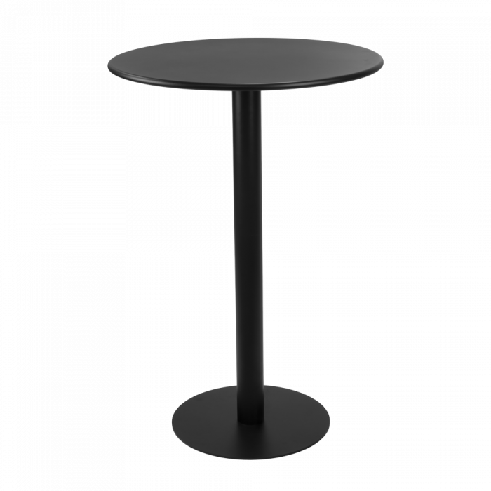RAKI NAPA Masa bar inalta rotunda, D70xh102cm, picior si blat metalic, neagra [1]