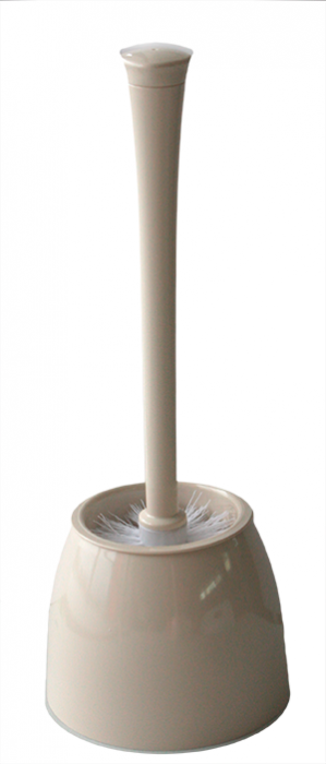 RAKI NEON Perie WC cu suport bej 15xh38,5cm din plastic [1]