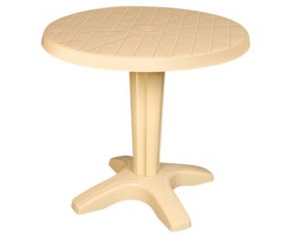 RAKI NOBRES Masa gradina plastic, rotunda, D80xh72cm, bej [1]