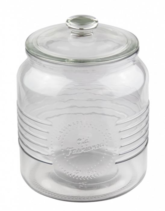 RAKI OLD FASHIONED Borcan sticla depozitare, cu capac sticla, 2lt [1]