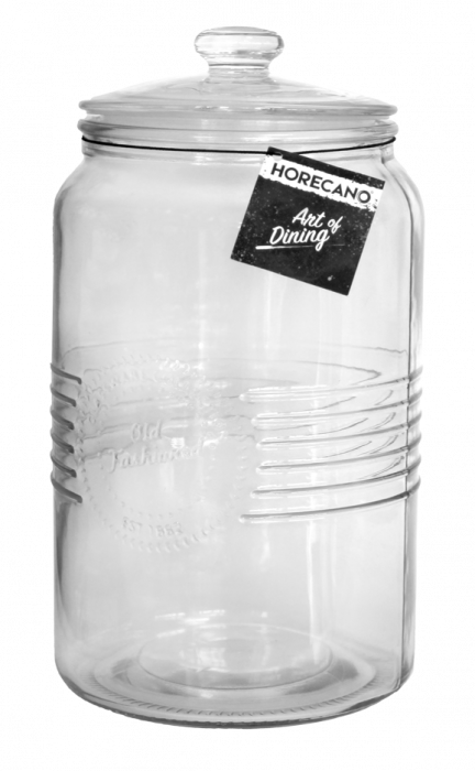 RAKI OLD FASHIONED Borcan sticla depozitare, cu capac sticla, 3lt [1]