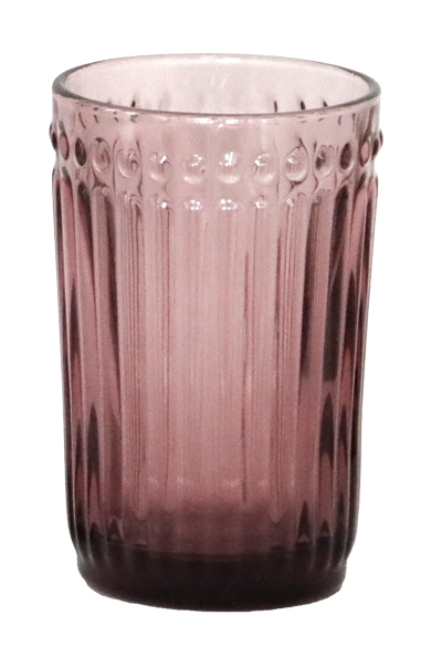 RAKI OLD SCHOOL BORDEAUX Set 6 pahare bauturi racoritoare, din sticla, D8xh12,5cm, 260ml, bordo [2]