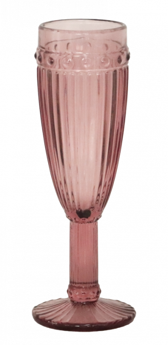 RAKI OLD SCHOOL BORDEAUX Set 6 pahare sampanie, din sticla, D6xh20cm, 190ml, bordo [2]