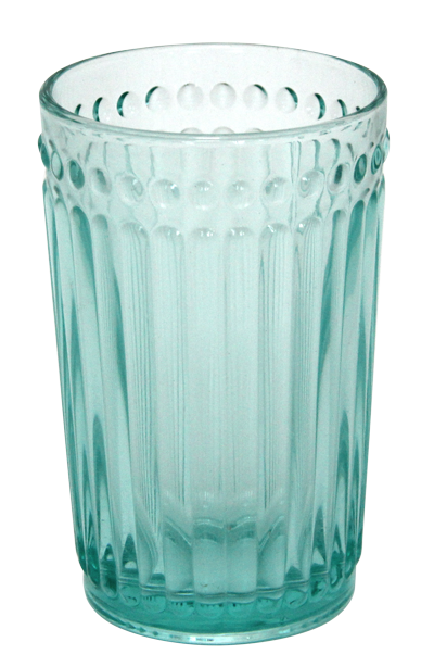 RAKI OLD SCHOOL VINTAGE GREEN Set 6 pahare bauturi racoritoare, din sticla, D8xh12,5cm, 350ml, verde [2]