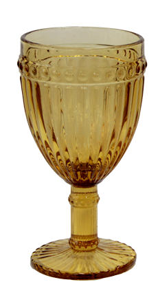 RAKI OLD SCHOOL YELLOW Set 6 pahare vin rosu, din sticla, D8,5xh16,5cm, 300ml, galben [2]