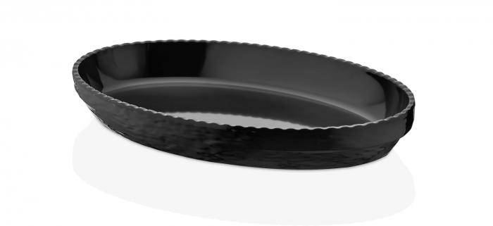 RAKI OLIE Platou adanc melamina oval, 40x25xh5,5cm, negru [1]