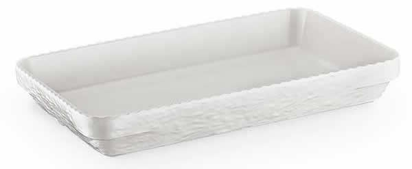 RAKI OLIE Platou servire adanc melamina, 36,5x24xh5,2cm, dreptunghiular, alb [1]