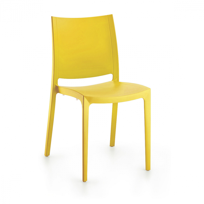 RAKI OLIMPUS Scaun gradina, terasa, galben, plastic, 42x47xh84cm [1]