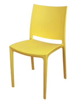 RAKI OLIMPUS Scaun gradina, terasa, galben, plastic, 42x47xh84cm [2]