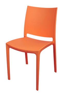 RAKI OLIMPUS Scaun gradina, terasa, portocaliu, plastic, 42x47xh84cm [2]