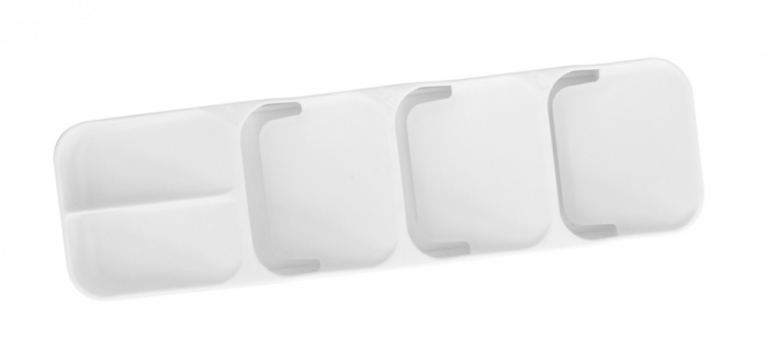 RAKI Organizator tacamuri cu 5 compartimente, 39x11,2xh5,2cm, alb [1]