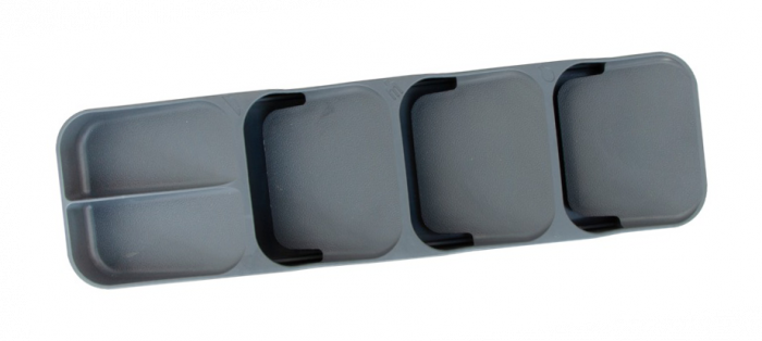 RAKI Organizator tacamuri cu 5 compartimente, 39x11,2xh5,2cm, antracit [1]