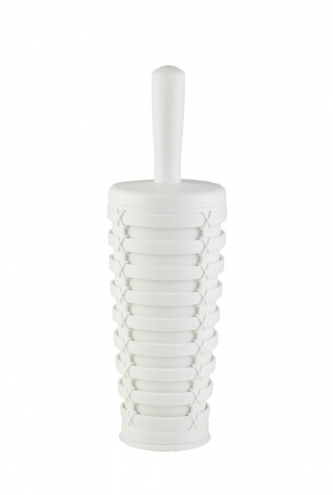RAKI PALM Perie WC cu suport alb 11,5xh36cm din plastic [1]