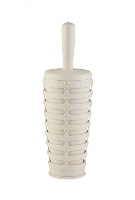 RAKI PALM Perie WC cu suport bej 11,5xh36cm din plastic [1]
