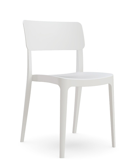 RAKI PANO Scaun bar 47,1x51,1xh81,9cm din polipropilena cu fibra de sticla culoare alba [1]