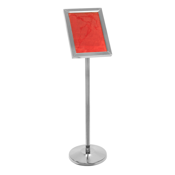 RAKI Panou informativ cu picior metalic, 40x30xh120cm, argintiu [1]
