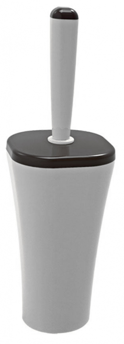 RAKI PAPILLON Perie WC cu suport gri plastic 11,2x11,2xh35,2cm [1]