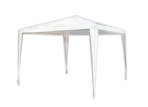 RAKI Pavilion patrat pentru gradina 3x3m poliester alb [1]