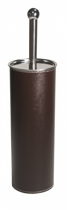 RAKI Perie WC cromata cu piele [1]