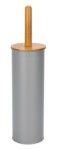 RAKI Perie WC cu maner bambus 10xh38cm gri [1]