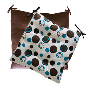 RAKI Perna cu doua fete pentru scaun 45x45cm cu buline (7823) [1]