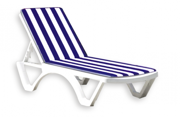 RAKI Perna pentru sezlong albastru alb (336) [1]