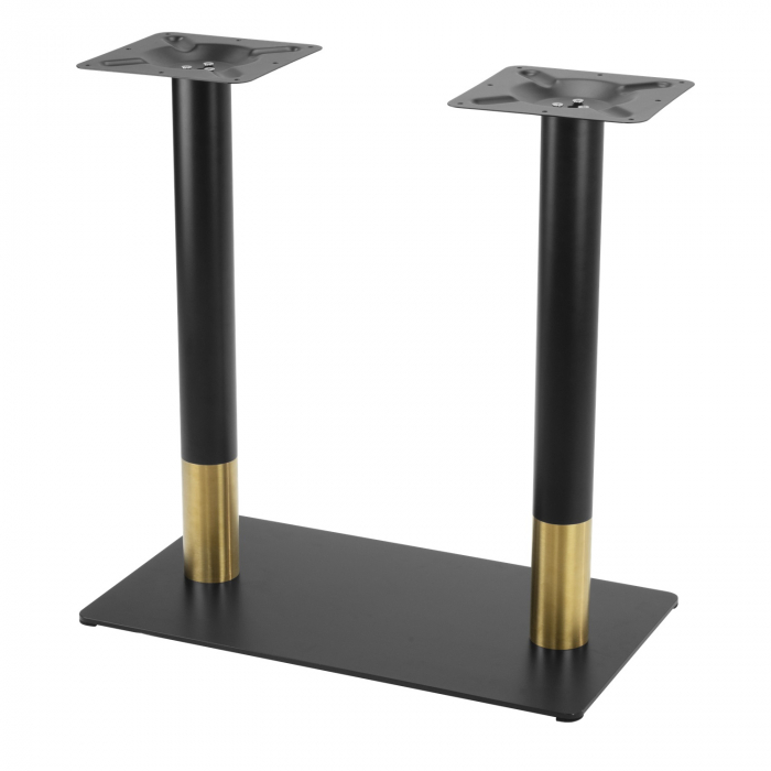 RAKI Picior/baza dubla metalica pentru masa, 70x40xh72cm, negru/auriu [1]