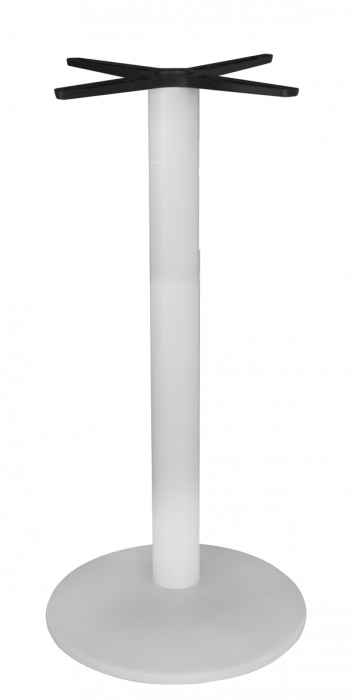 RAKI Picior, baza metalica masa bar, pentru blat rotund sau patrat 43xh110cm alb [1]