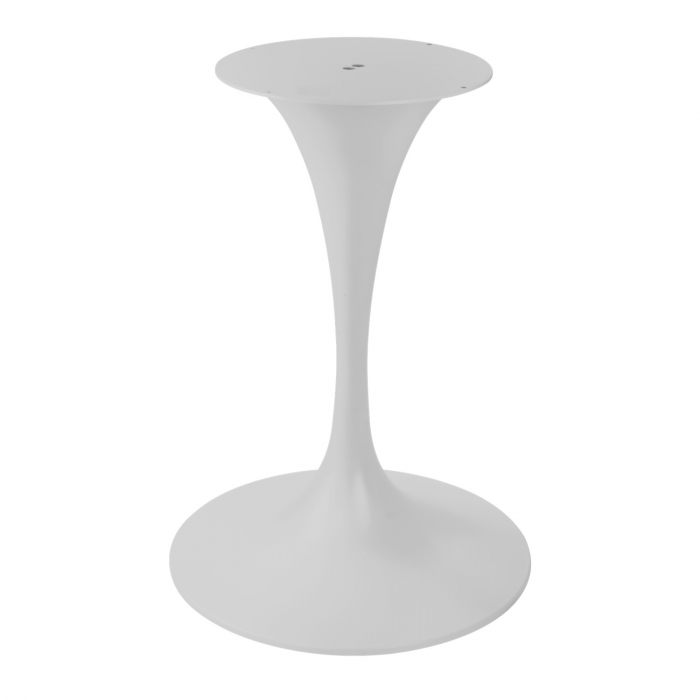 RAKI Picior masa metalic alb, D50xh72cm, baza rotunda [1]
