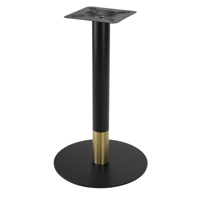 RAKI Picior metalic pentru masa, D45xh72cm, baza rotunda, negru/auriu [1]