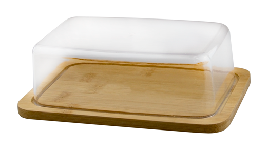 RAKI Platou dreptunghiular din bambus pentru servire cu capac transparent, 19x12,5xh6,3cm [1]
