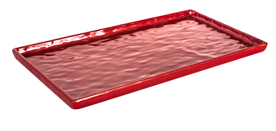 RAKI Platou melamina servire dreptunghiular, 32,5x17,7cm, rosu [1]