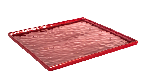 RAKI Platou melamina servire dreptunghiular, 32,5x26,5cm, rosu [1]