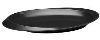 RAKI Platou oval melamina prezentare, 47x31xh4cm, negru [1]