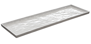 RAKI Platou servire dreptunghiular melamina, 53x16,3cm, alb [1]