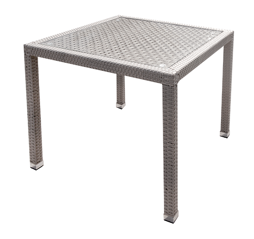 RAKI PRADO Masa gradina/terasa patrata, poliratan cu cadru aluminiu, 90x90xh75cm, gri [1]