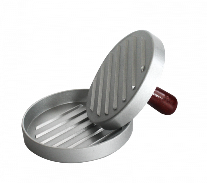 RAKI Presa hamburger metalica cu maner lemn, matrita D11,5xh2cm [1]