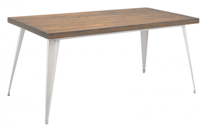 RAKI RETRO Masa bar dreptunghiulara 160x80xh75cm lemn/metal WHITE [1]