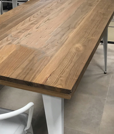 RAKI RETRO Masa bar dreptunghiulara 160x80xh75cm lemn/metal WHITE [2]