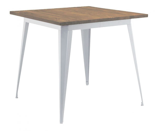 RAKI RETRO Masa bar patrata 80x80xh75cm lemn/metal WHITE [1]