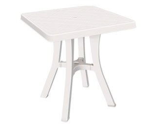 RAKI ROYAL Masa gradina patrata plastic, 70x70xh73cm, alba [2]