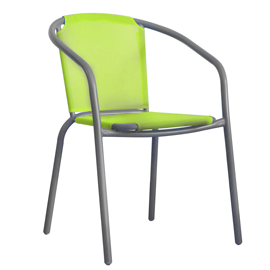 RAKI Scaun cu cadru metalic gri, sezut si spatar din panza verde, 58x53xh77cm [1]